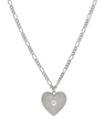 Zoe & Morgan | Brave Heart Necklce - Silver/Aquamarine