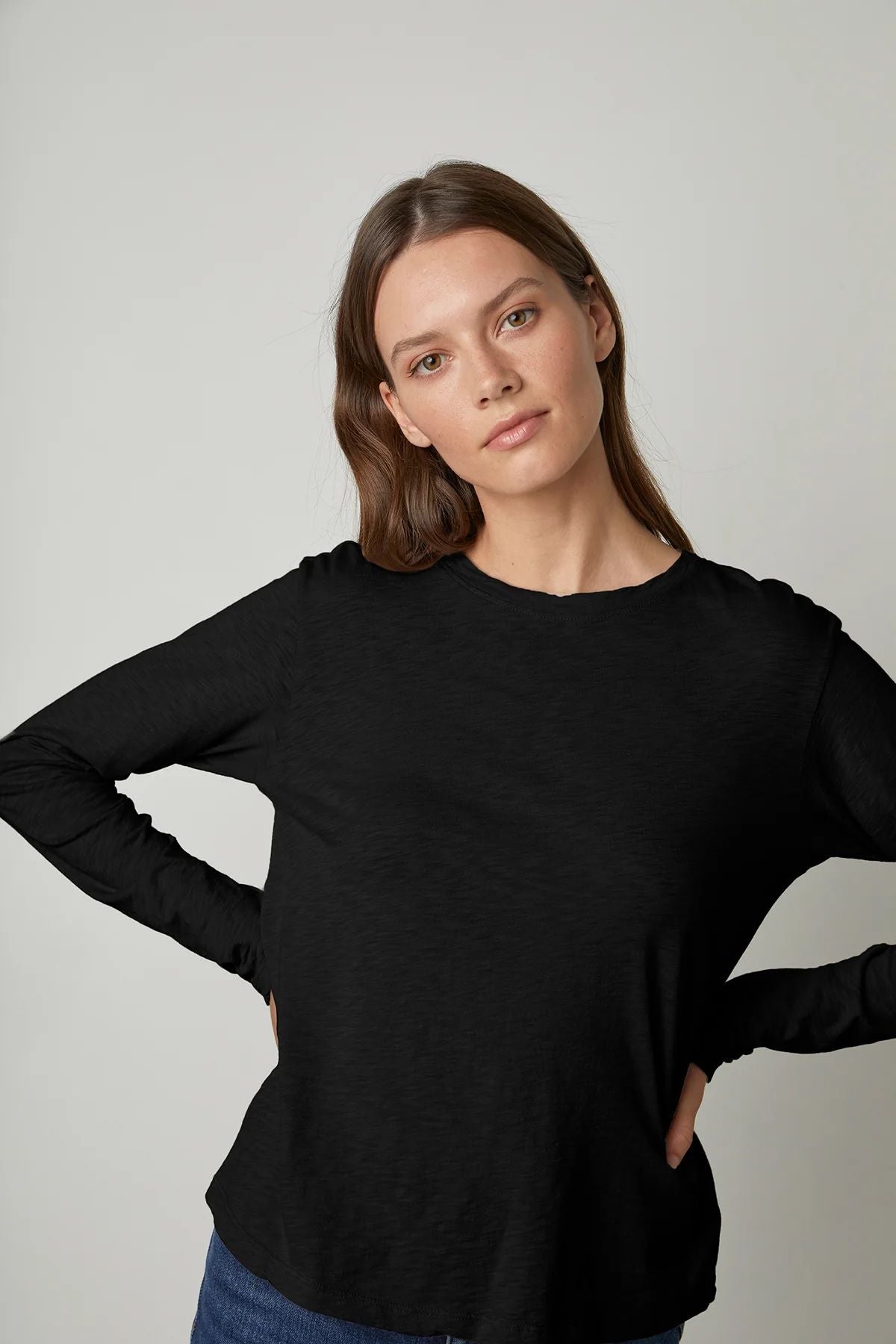 Velvet | Hester Crew Neck Tee - Black