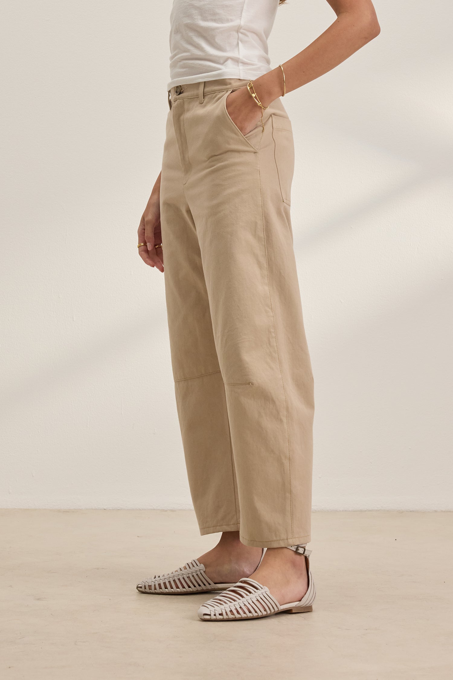 Velvet | Brylie Sanded Twill Utility Pant - Khaki