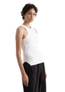 Bassike | Rib Cut Out Athletic Tank - White