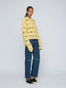 Wynn Hamlyn | Cable Knit Holey Sweater - Lemon