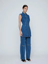 Wynn Hamlyn | Zipper Denim Mini Dress - Indigo