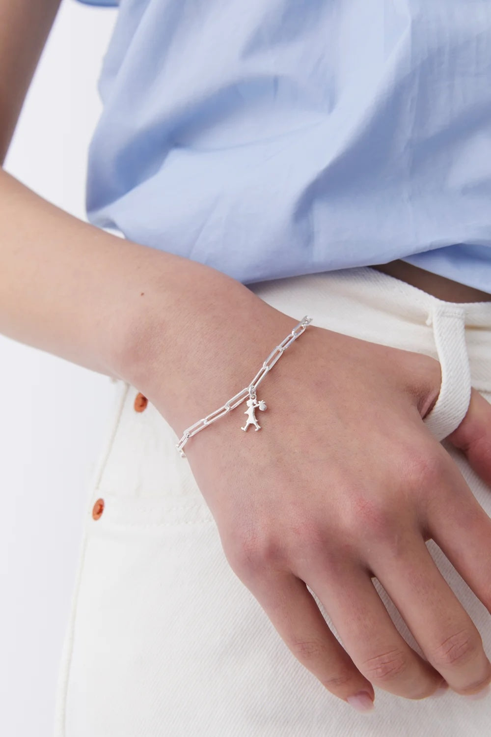 Karen Walker | Runaway Girl Charm Bracelet - Silver