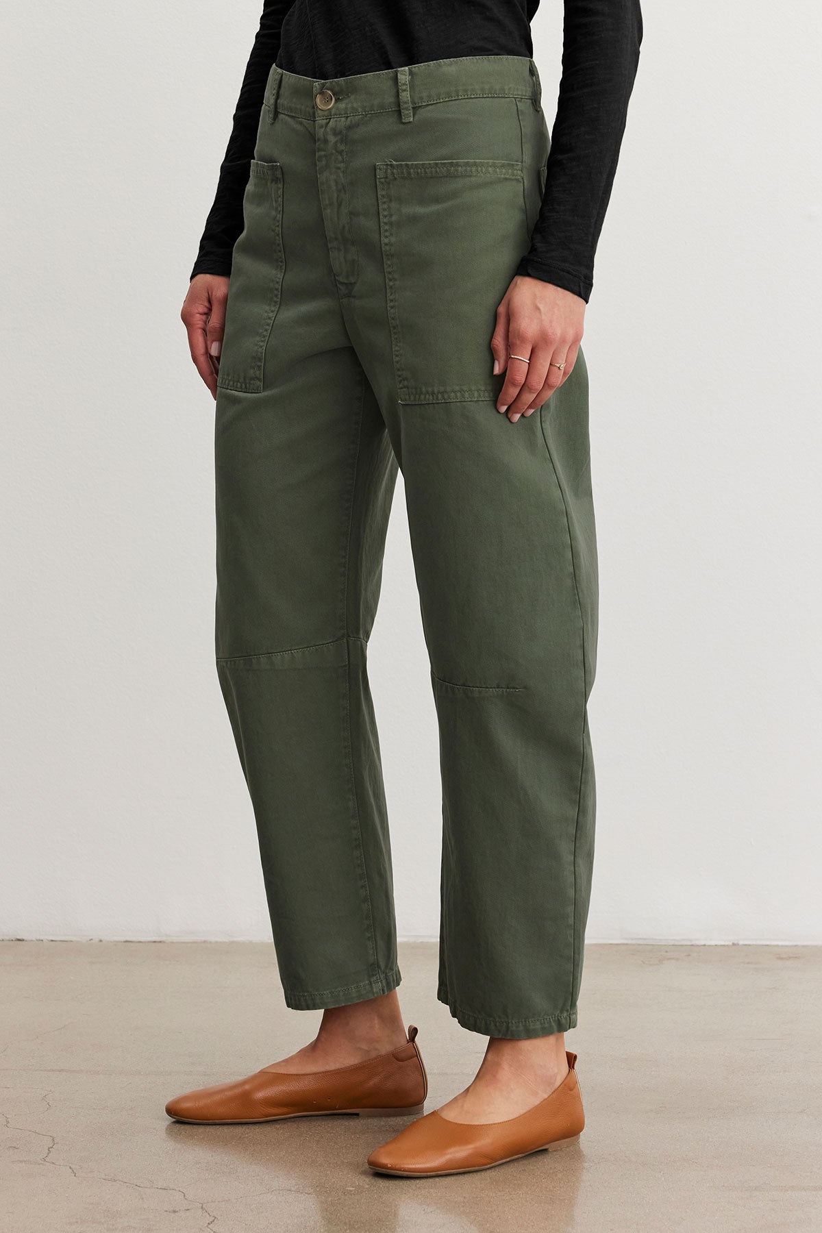 Velvet | Brylie Sanded Twill Utility Pant - Cypress