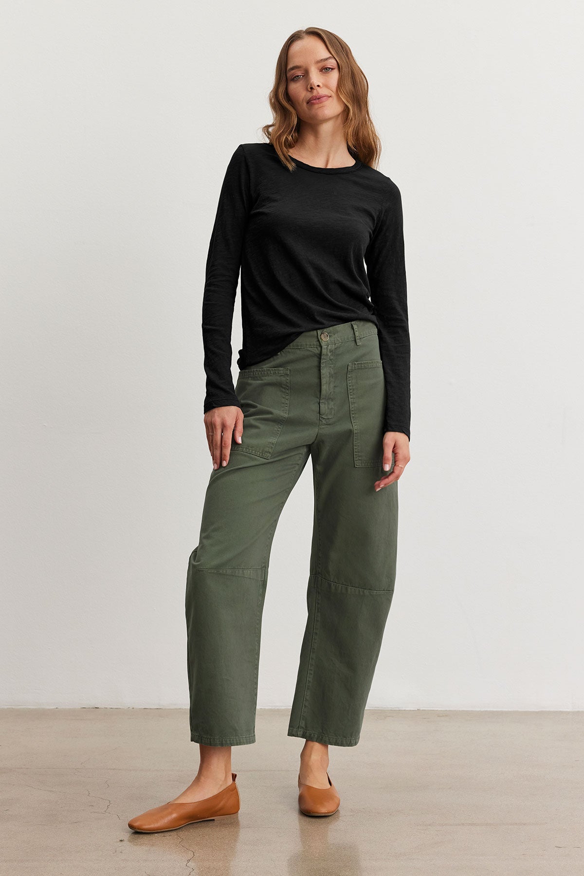 Velvet | Brylie Sanded Twill Utility Pant - Cypress