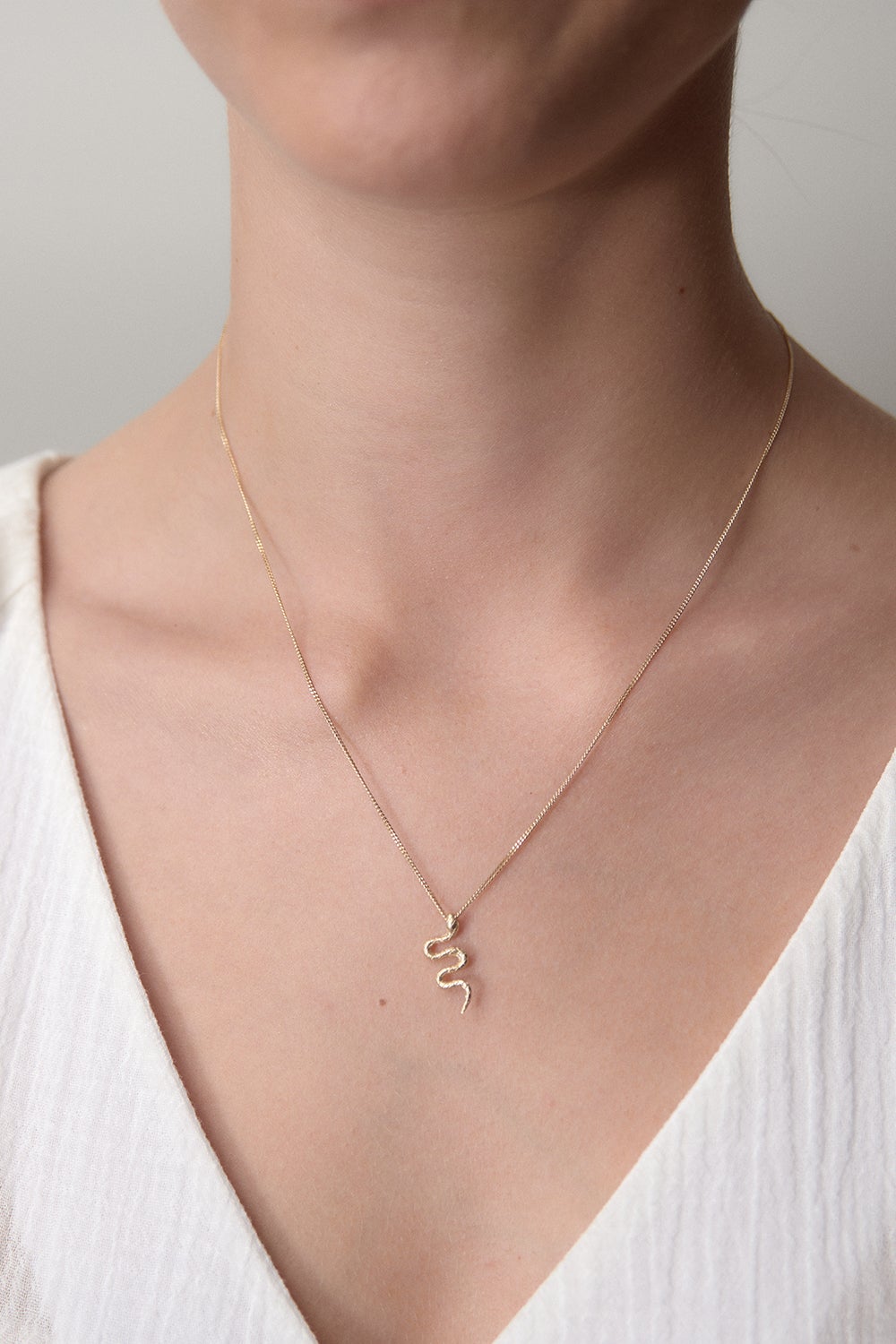 Karen Walker | Lunar Snake Necklace - Silver