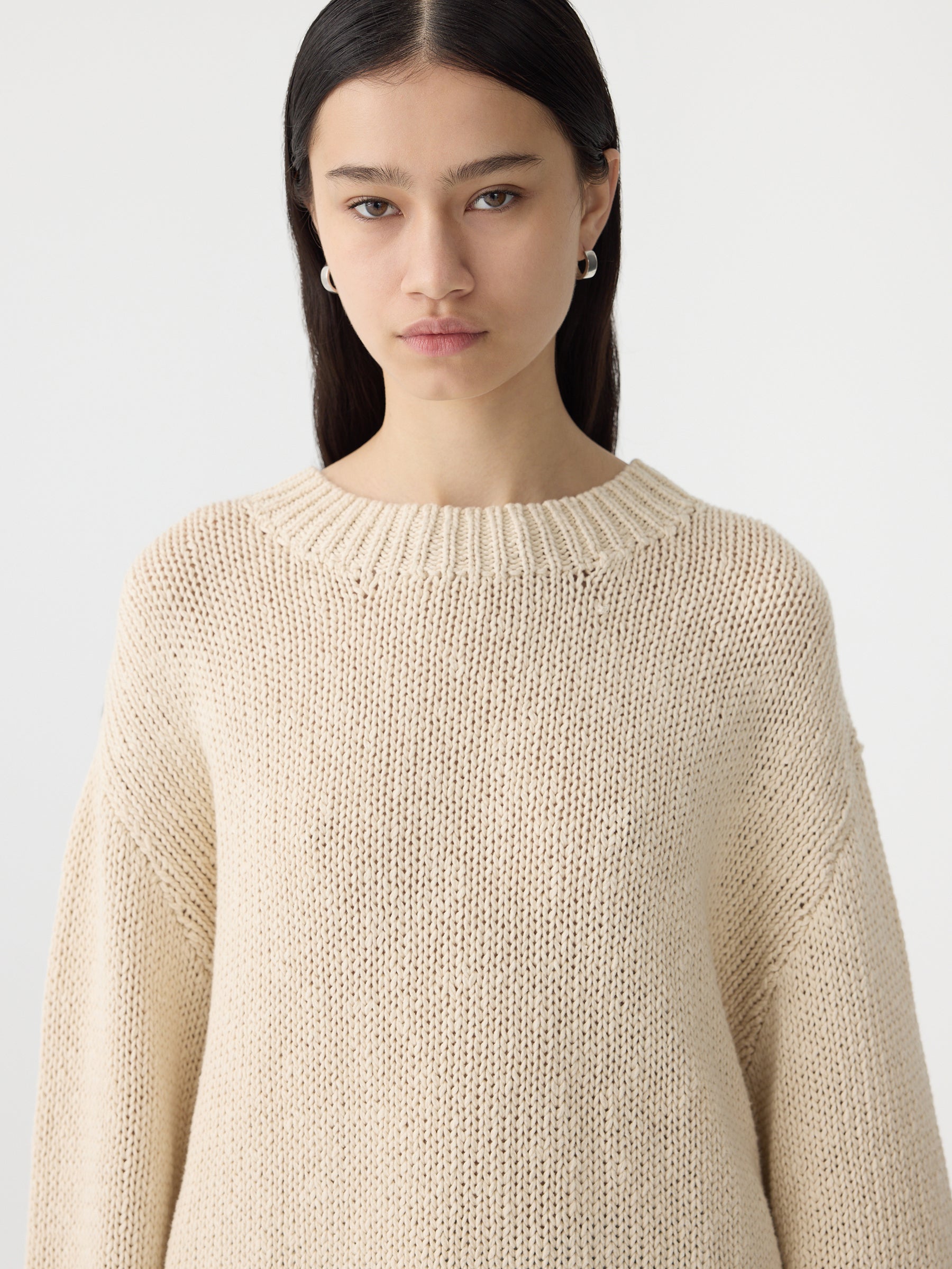 Bassike | Textured Cotton Linen Knit - Natural