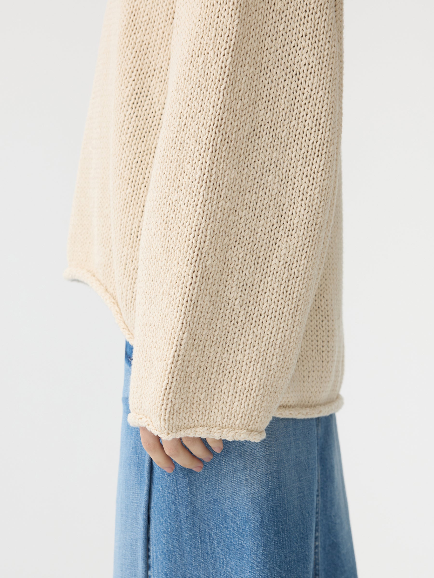 Bassike | Textured Cotton Linen Knit - Natural