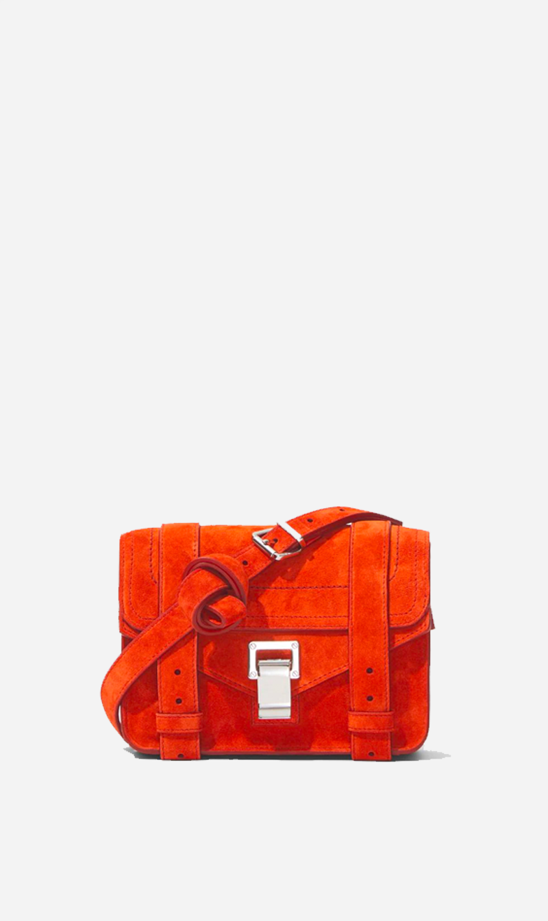 Proenza Schouler | Suede PS1 Mini Crossbody Bag - Tomato Red Suede