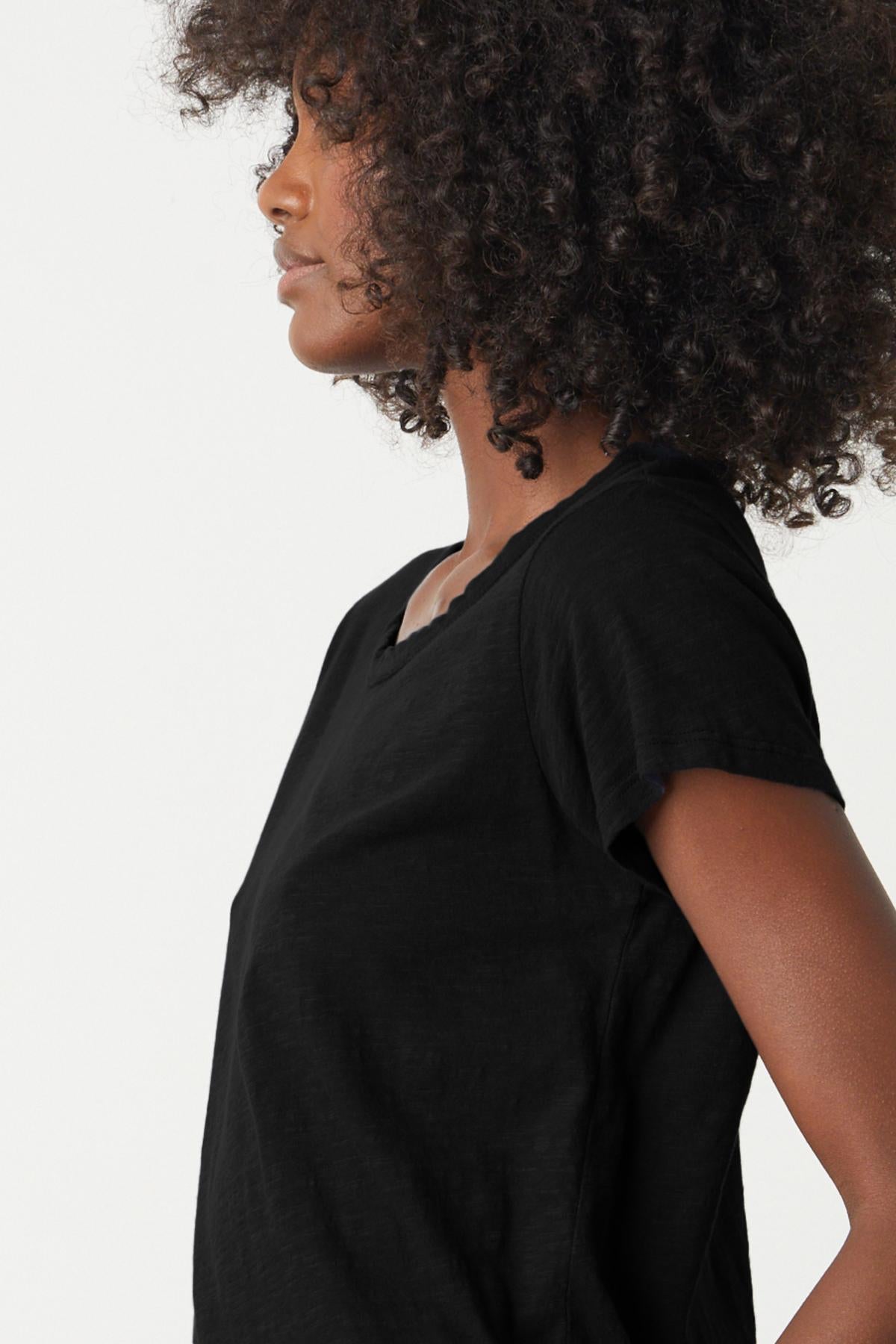 Velvet | Tilly Original Slub Crew Neck Tee - Black