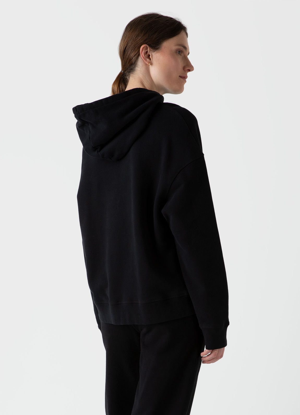 Sunspel | Loopback Hoodie - Black