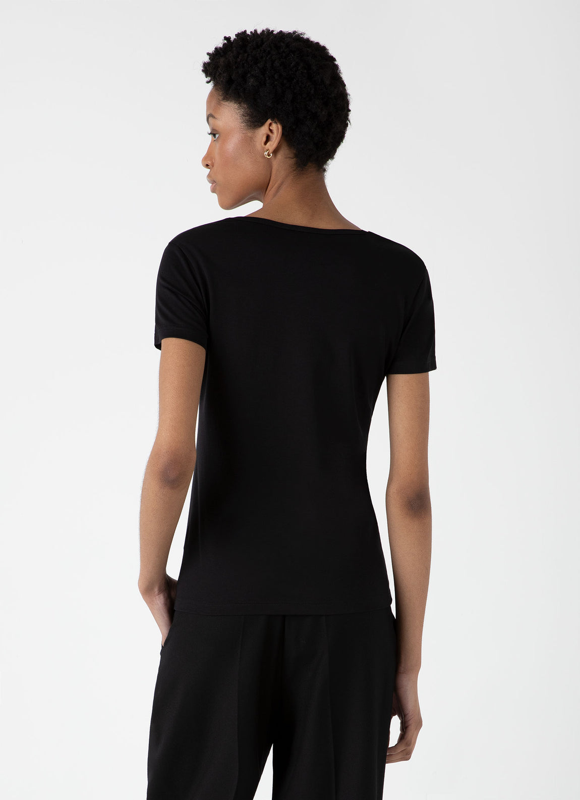 Sunspel | Scoop T.Shirt - Black