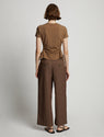 Proenza Schouler White Label | Drapey Suiting Wide Leg Pant - Coffee