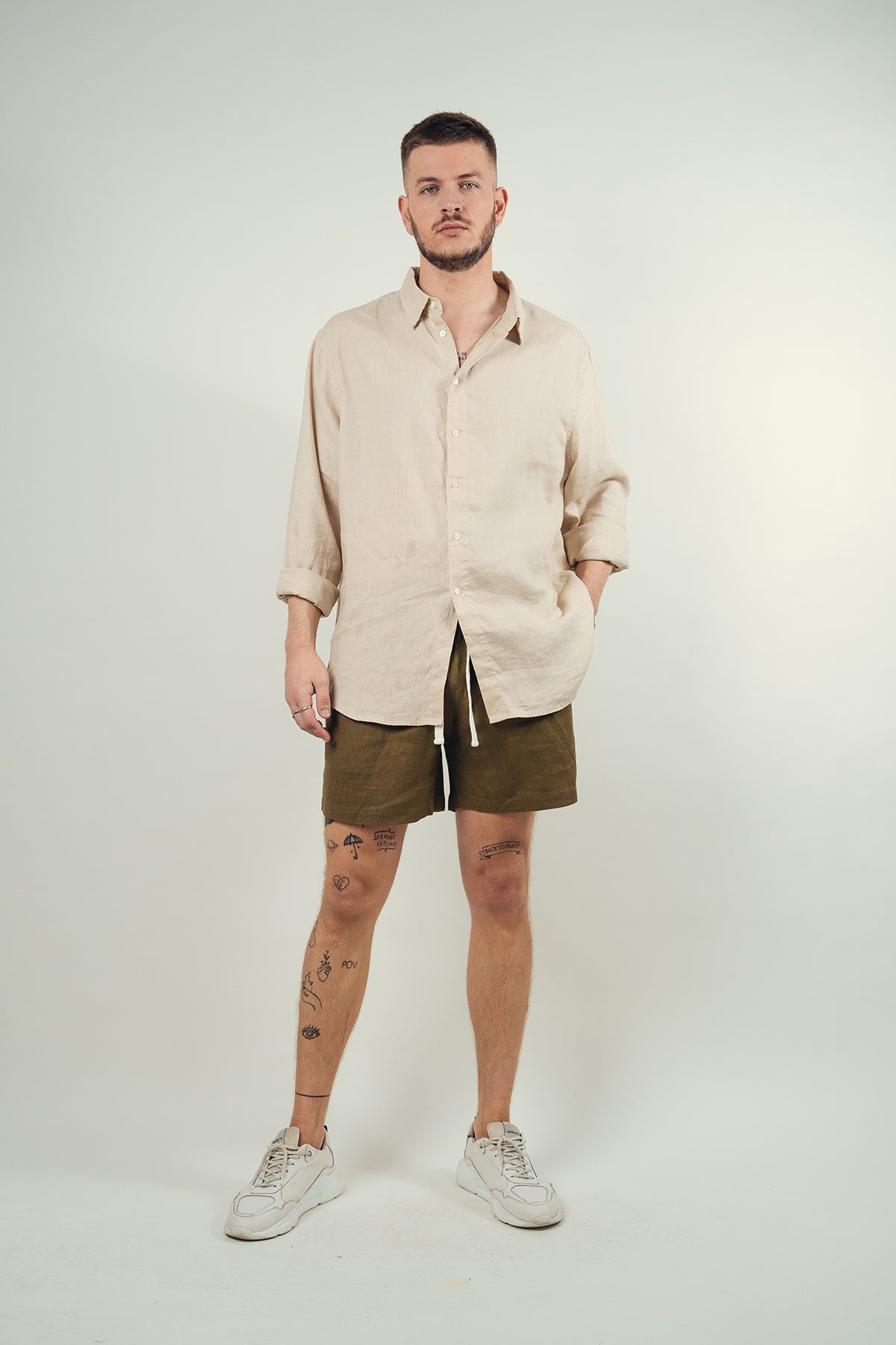 Kore Studios | Amalfi Linen Short - Pine