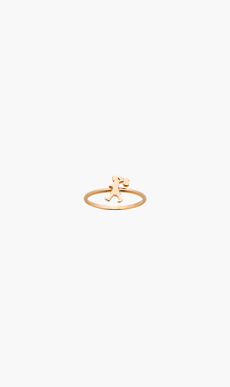 Karen Walker Jewellery Mini Runaway Girl Ring 9Ct Gold