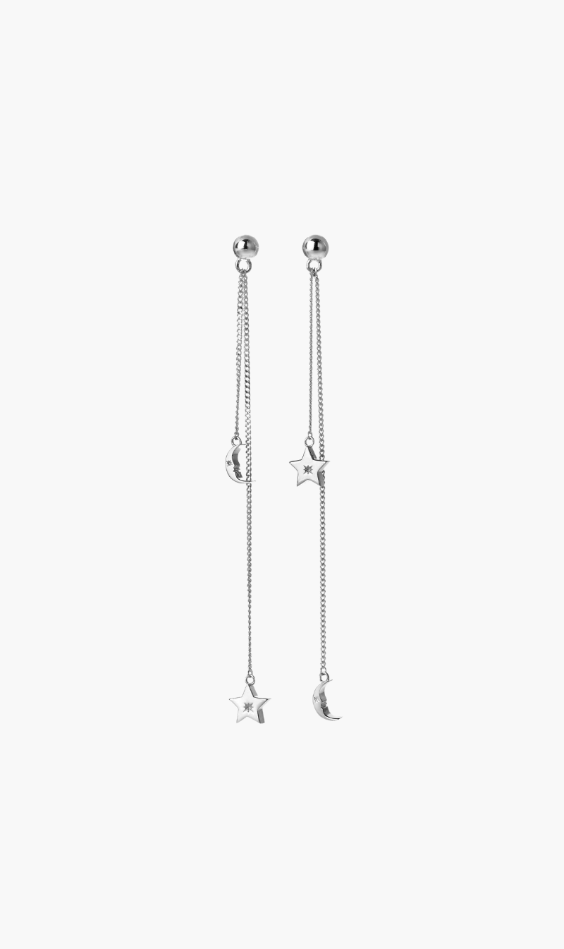 Karen walker jewellery | Moon & Star Pendulum - Silver