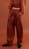 Silk Laundry | Twill Slouch Pants - Umber