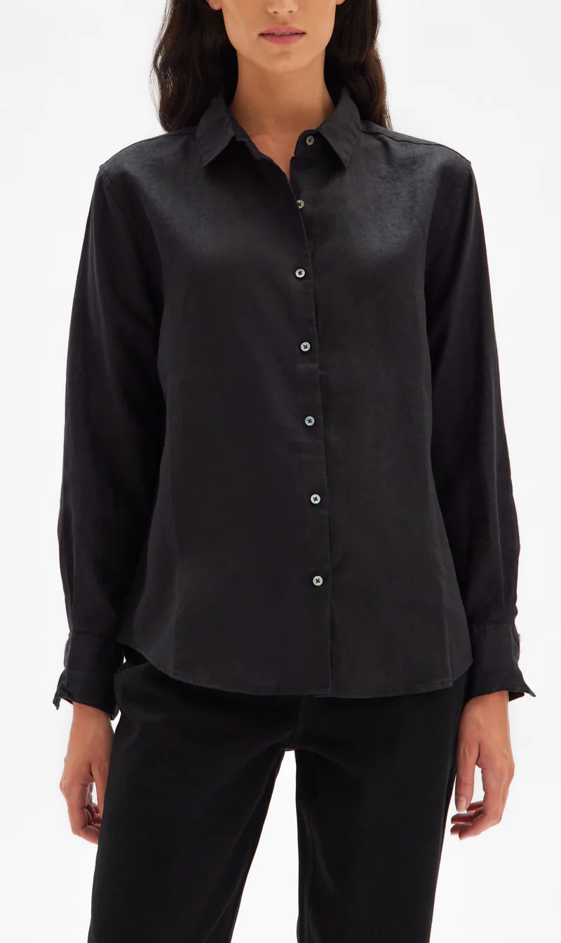 Assembly Label | Xander Long Sleeve Shirt - Black