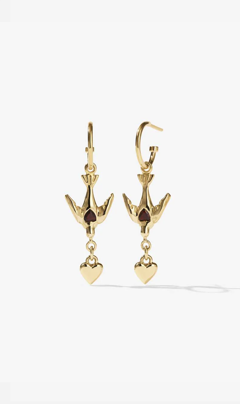 Meadowlark | Love Dove Signature Hoop Set - 9ct Yellow Gold