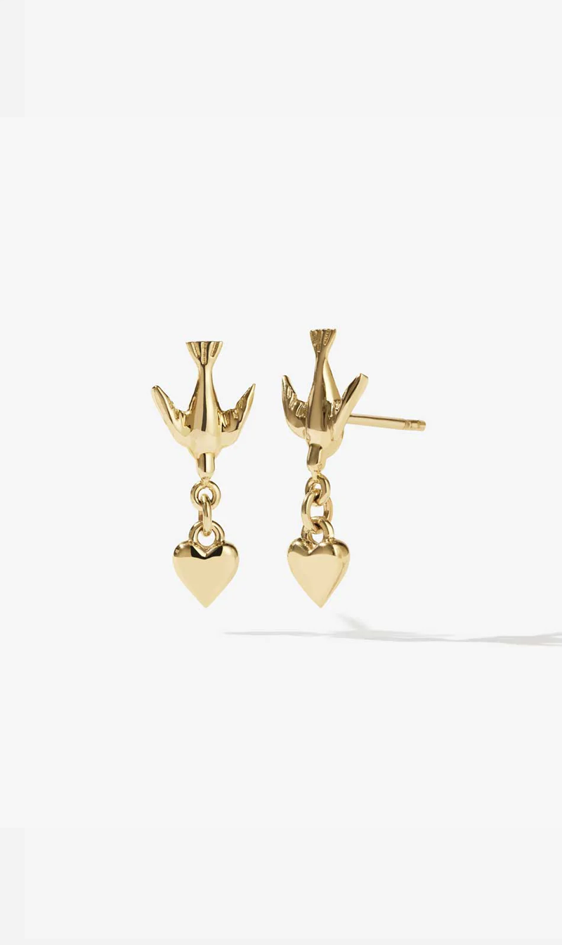 Meadowlark | Love Dove Stud - Gold Plated