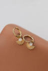 Zoe & Morgan | Eos Earrings - 22k Gold Plate With White Zircon