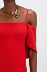 Victoria Beckham | Off-Shoulder Bandeau Dress - Tomato