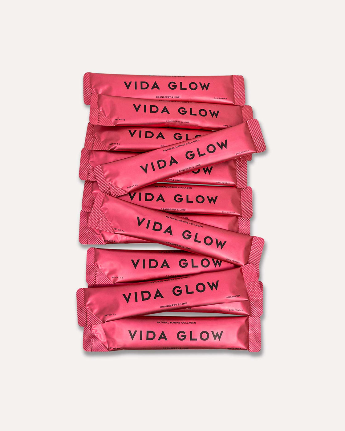 Vida Glow | Natural Marine Collagen Sachets - Cranberry & Lime 30x3g