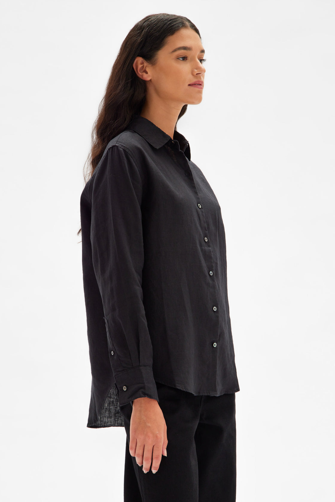 Assembly Label | Xander Long Sleeve Shirt - Black