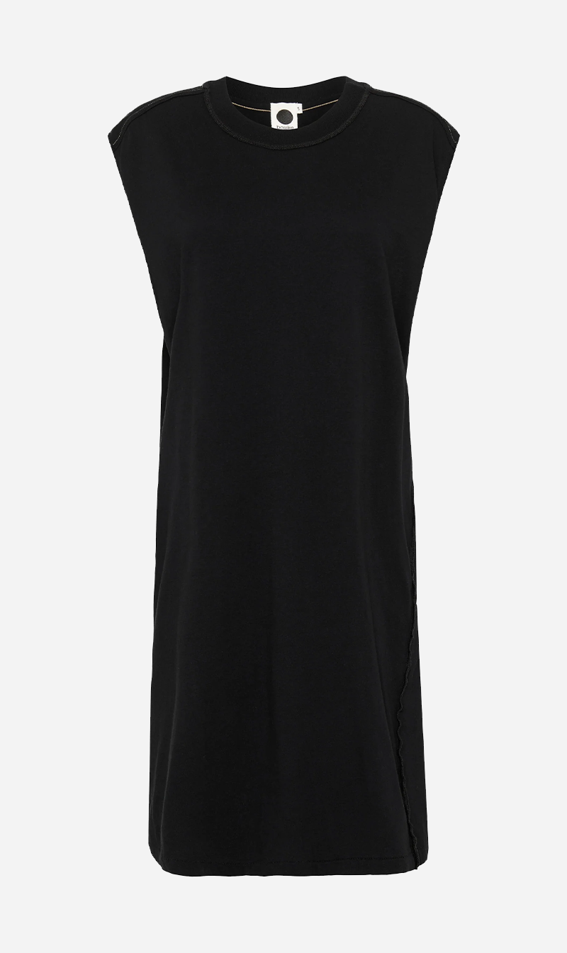 Bassike | Slouch Reverse Tank Dress - Black