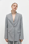 ST. AGNI | Shawl Collar Blazer - Grey